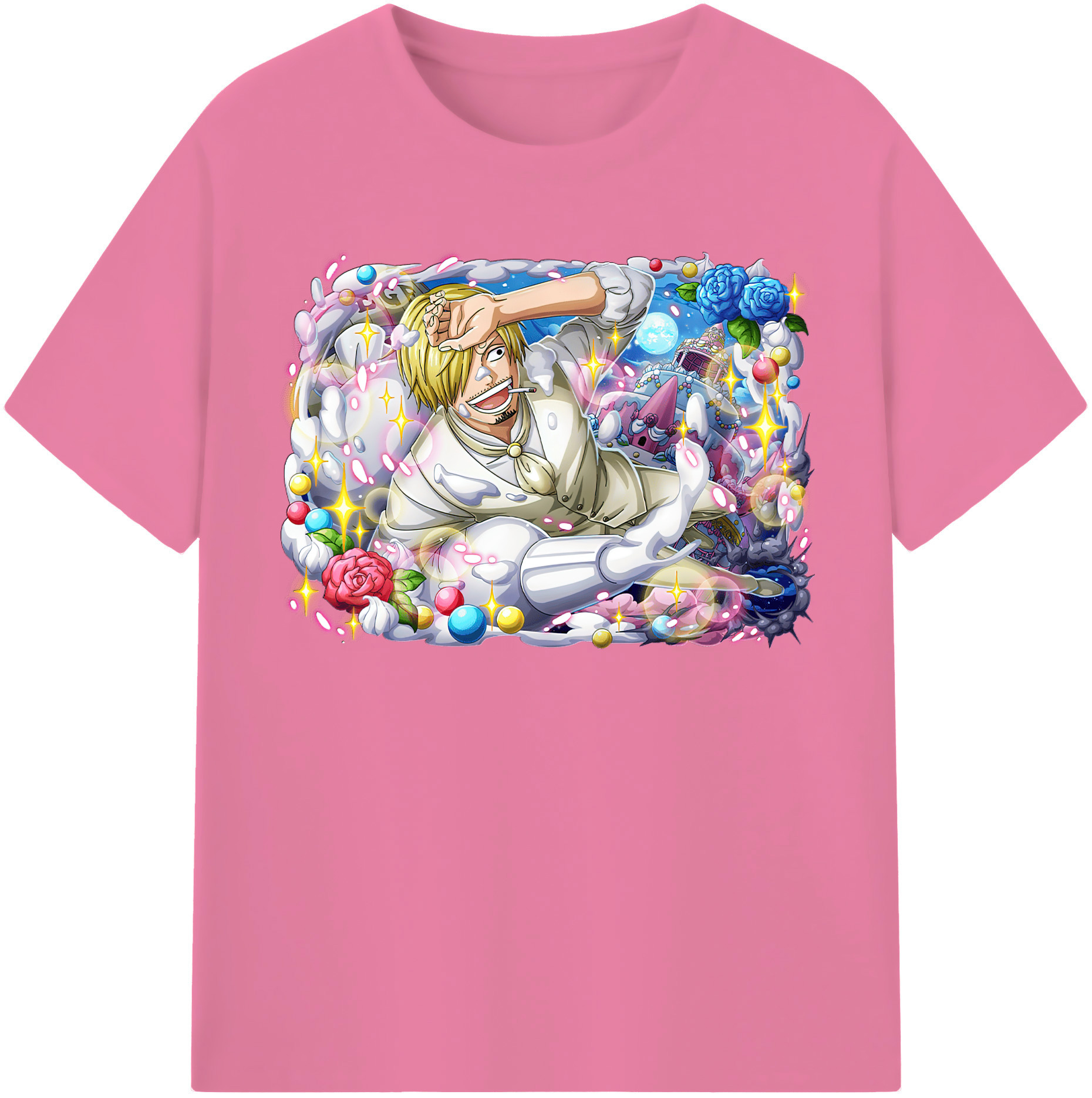 ワンピース サンジ ONE PIECE Sanji 綿100％半袖Tシャツ（フロントプリント）